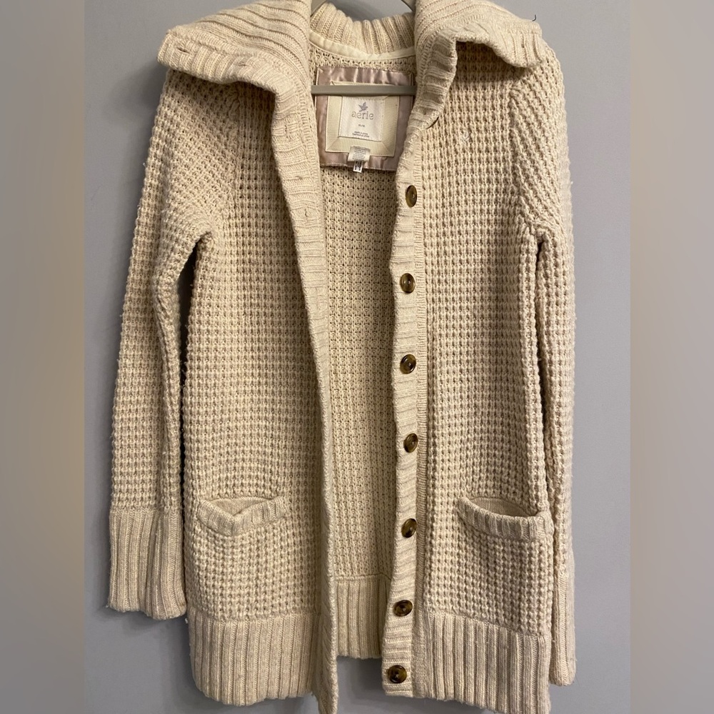 Aerie sweater, SIZE medium, cream colored very thick and warm